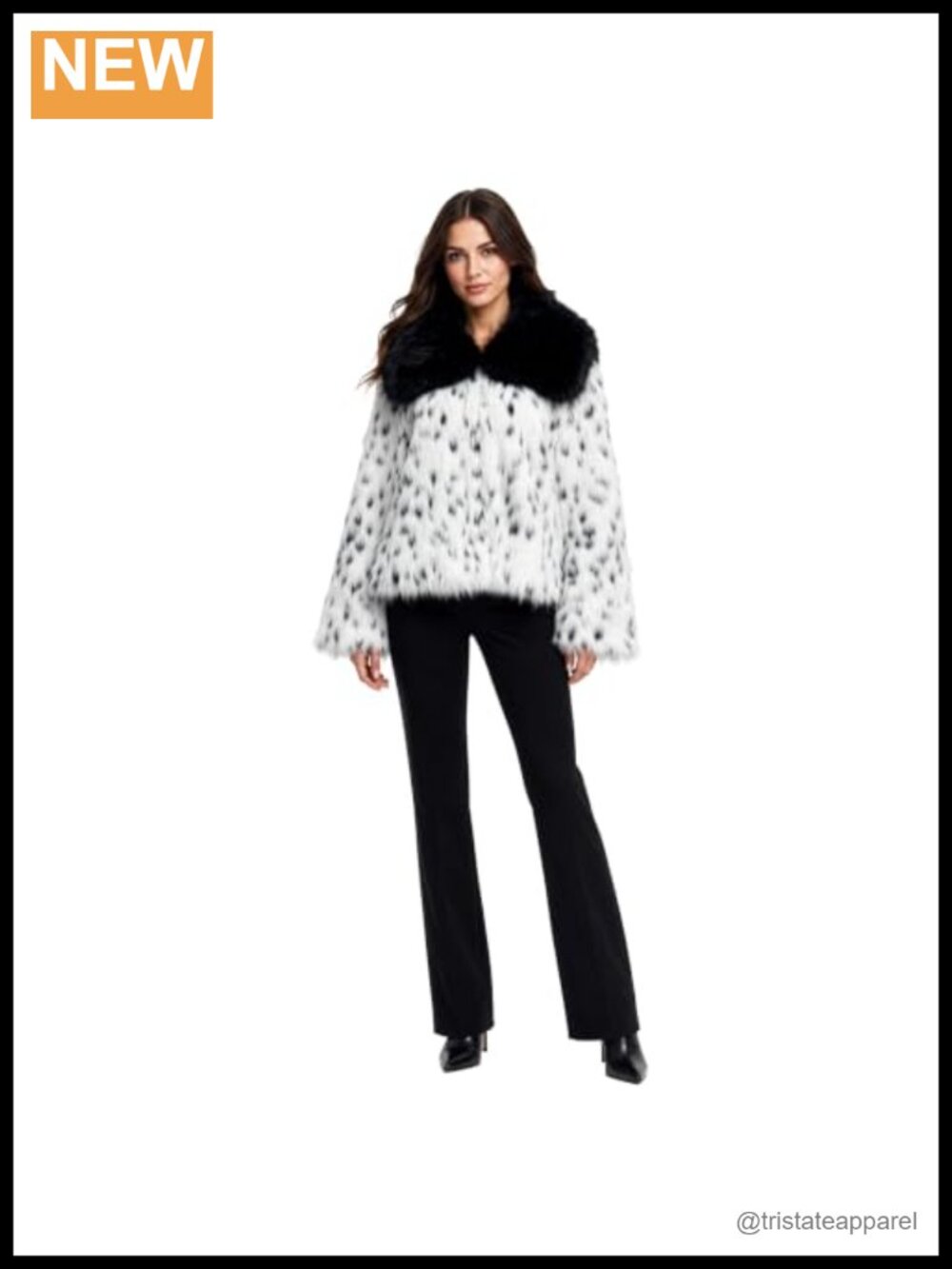 Faux Fur Short Jacket Leopard Print Plush Soft Warm Winter Coat